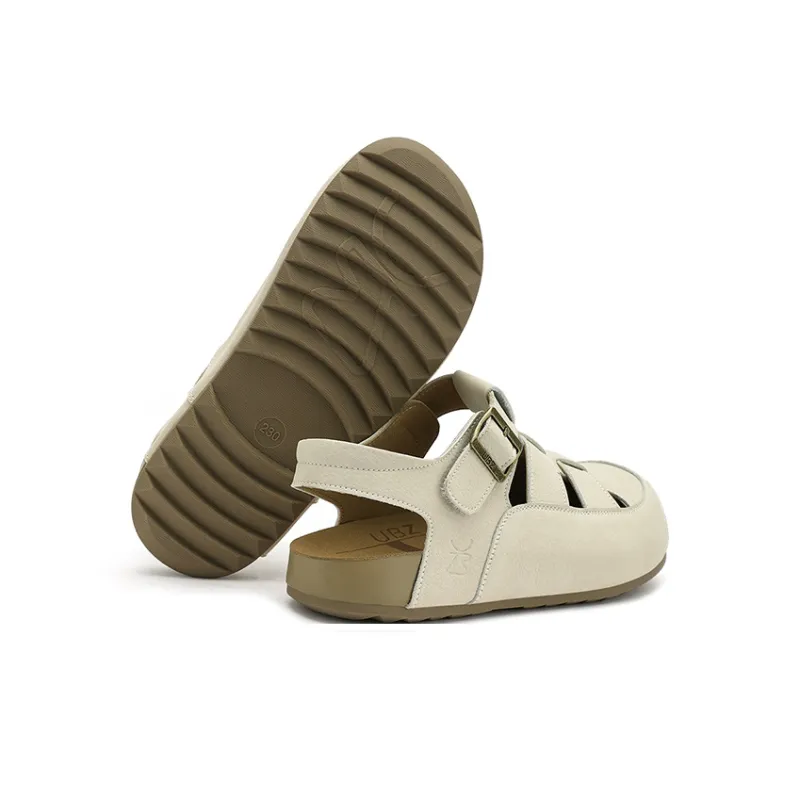UBZ Roman Sandals Women's Ivory White-7