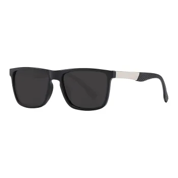 PRETTYALLUSION PC Metal Rectangular Sunglasses Men's