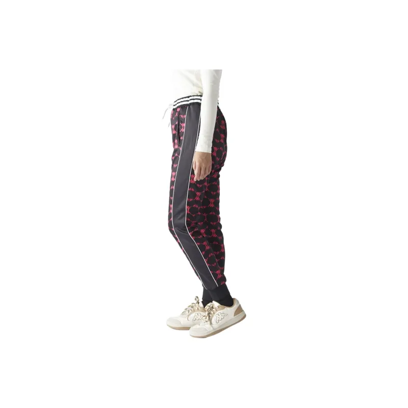 Kappa Knitted Sweatpants Women's Red Black-2
