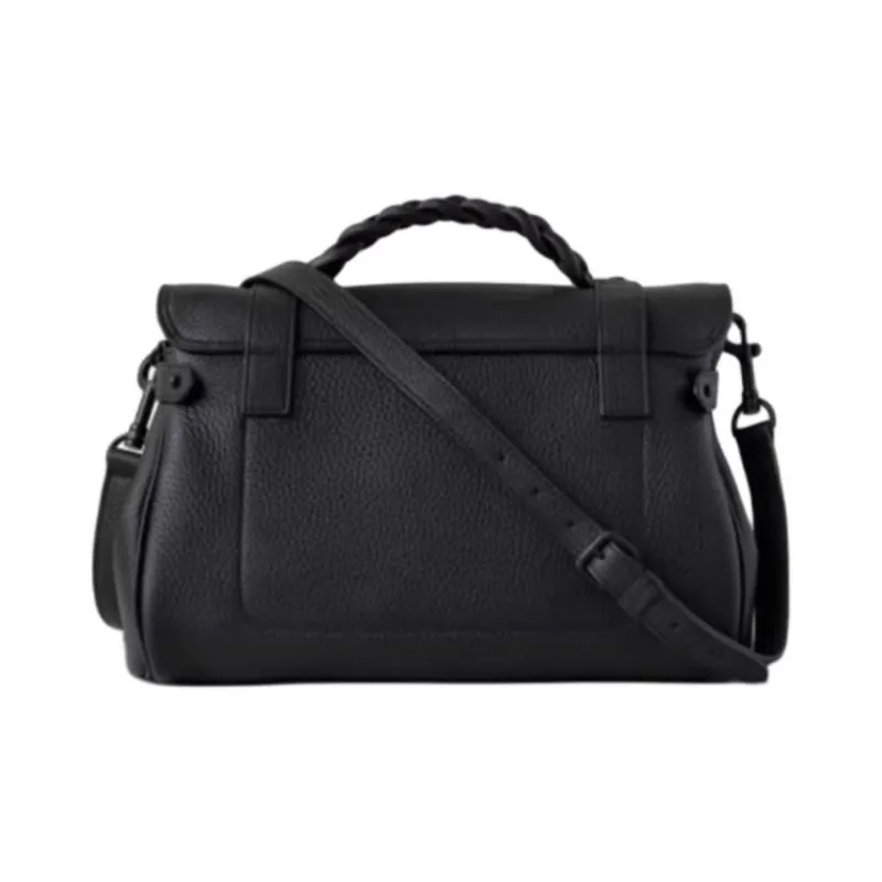 Mulberry Alexa Cow Leather Shoulder Bag, Crossbody Bag, Handbag Medium Size Women's Black-2