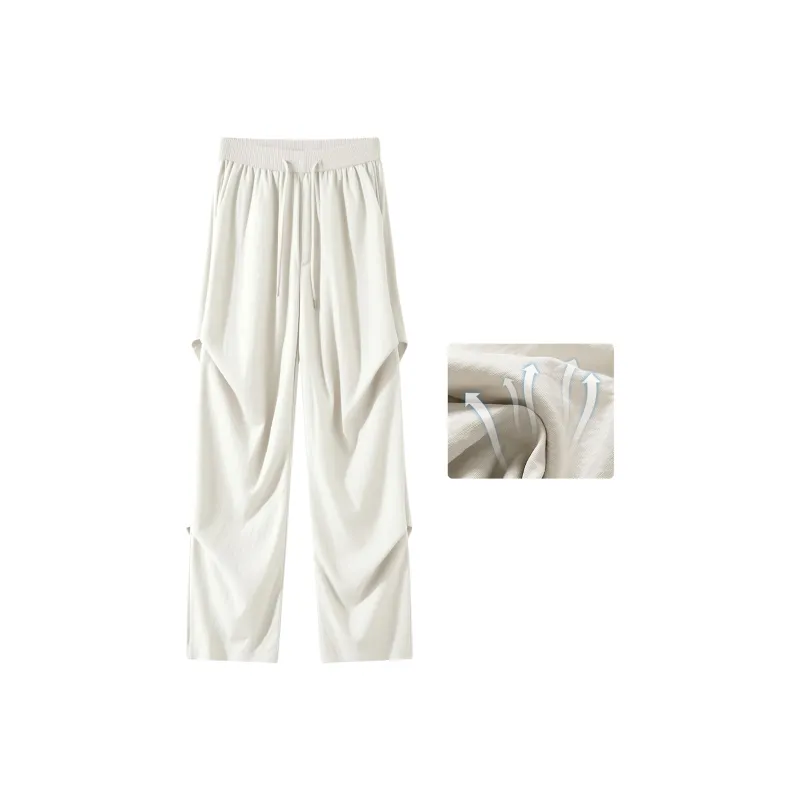 SOIE Cargo Pants Unisex Pink [Summer Cool Ice Silk Material]-19