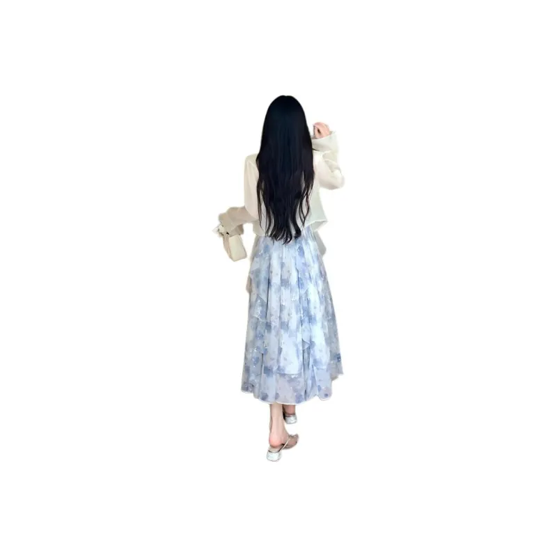 Flowers In Water Slip Dress Women's-0