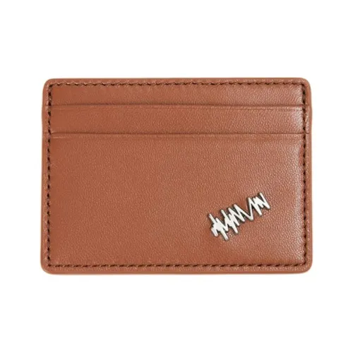 ADER ERROR Sheepskin Card Holder Men's Brown