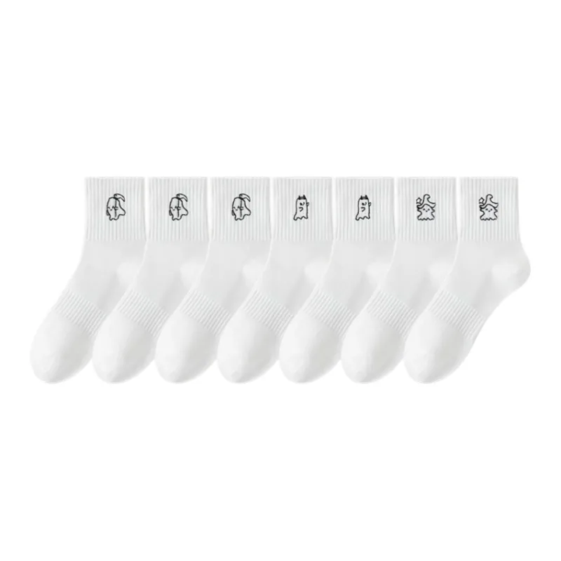 7 SEVFUN Mid Calf Socks Women's Combo Set-24