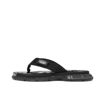 QIUTEXIONG Leather Patchwork Abrasion Resistant Slip Resistant Flip Flops Men's