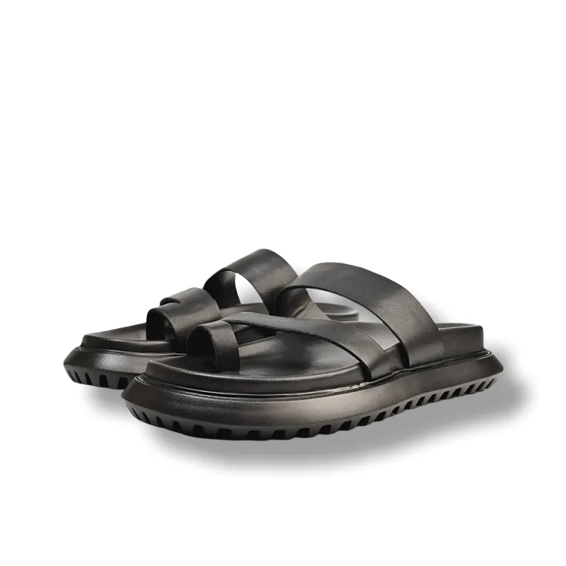 Brounvanm Slip Resistant Slide Slippers Men's Black-4