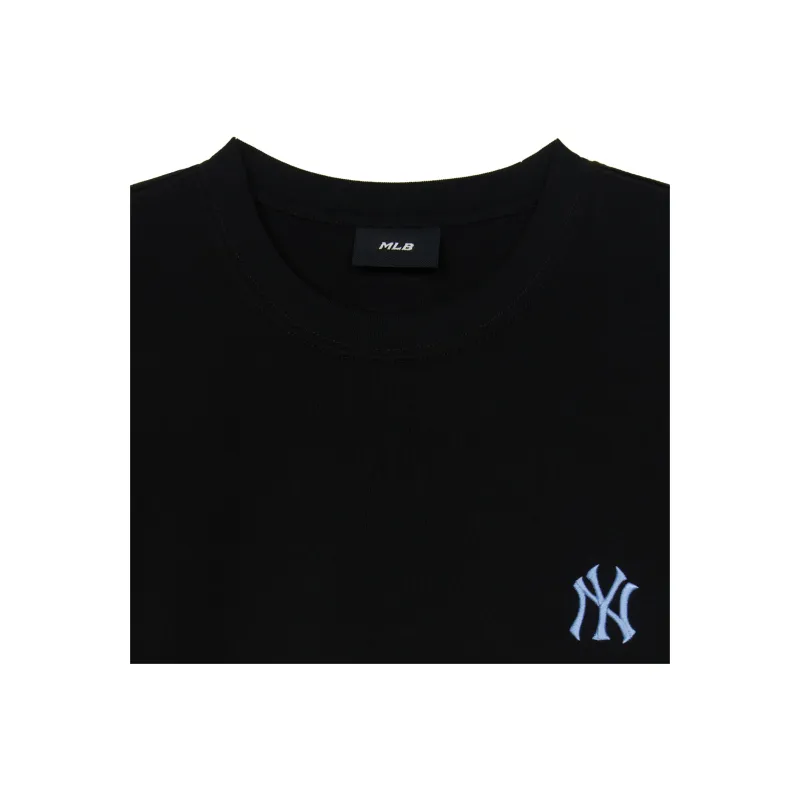 MLB Varsity New York Yankees CURSIVE OVER FIT T Shirt Unisex Black-2