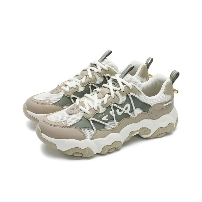FILA FLUID 6 Low Top Running Shoes Men's White Brown-2