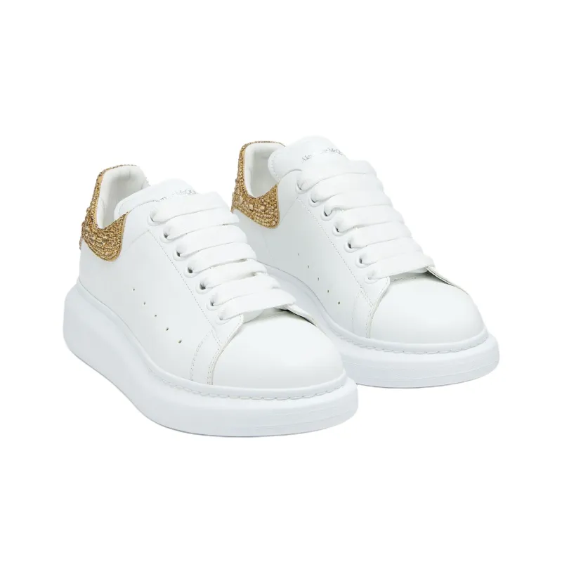 Alexander McQueen Low Top Casual Shoes Women's White Gold-2