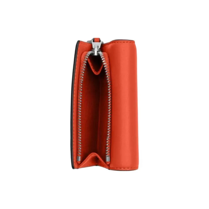COACH Refined Calfskin Wallet Micro Unisex Orange-1