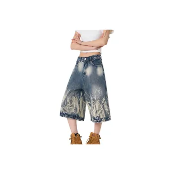 Weles Denim Shorts Unisex Blue