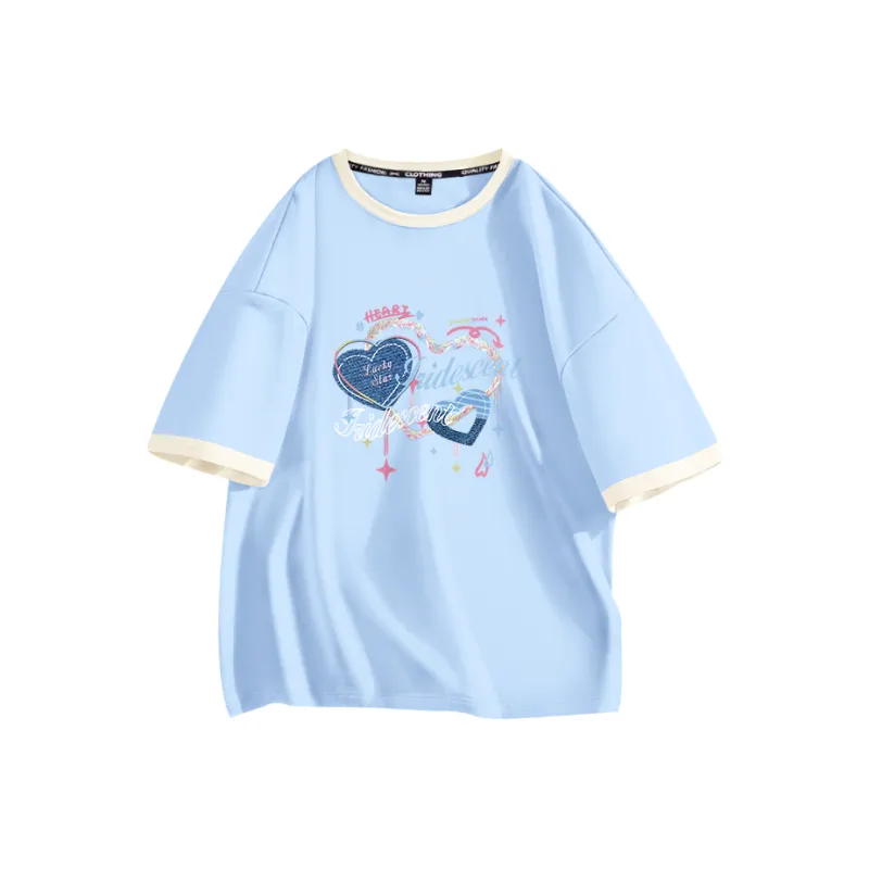 JEANSWEST Drop Shoulder Sleeve T Shirt Women's-0