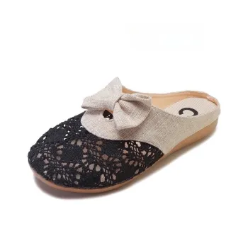 WUJI Rubber Sole Cut Out Abrasion Resistant Quick Dry Closed Toe Slippers Women's