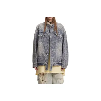 NHZN Denim Jackets Women's Vintage Blue