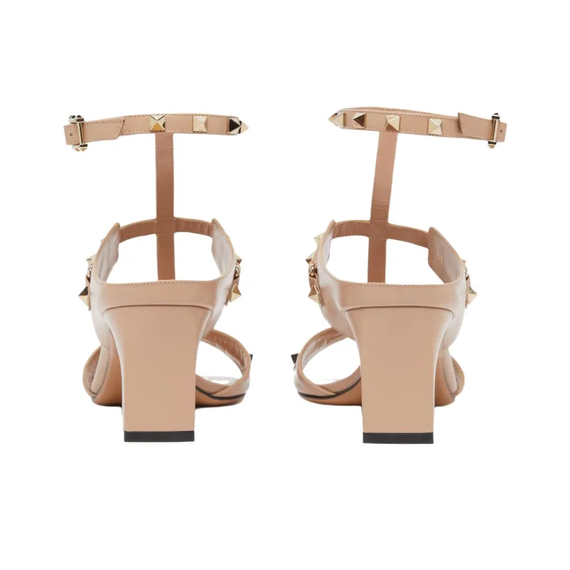 Valentino Rockstud Garavani One Strap Sandals 8.2cm Women's Nude-4