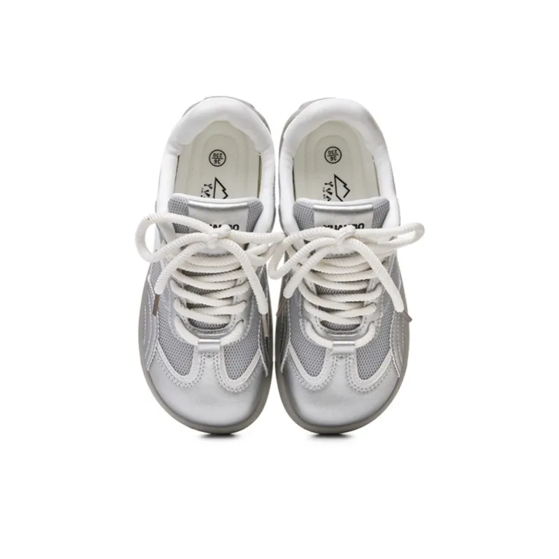 Ordifen Low Top Skateboard Shoes Women's Silver-2
