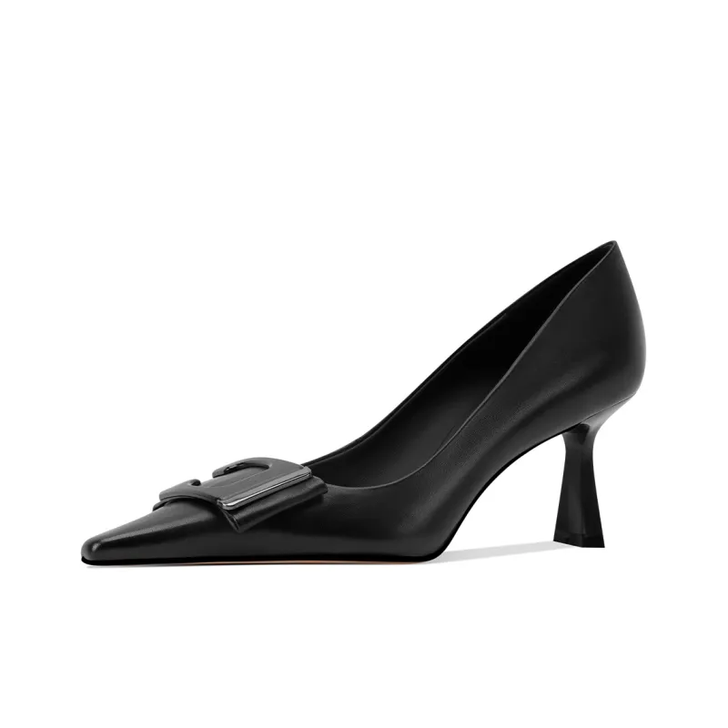 Shesrim Slim Heel High Heels Women's Black-0