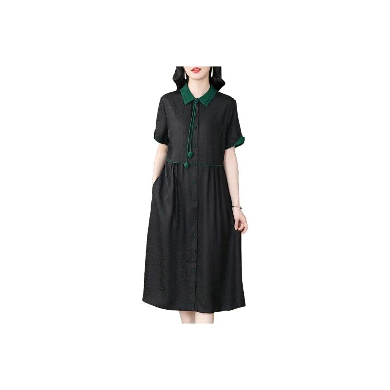 Yi Mengyuan Short Sleeved Dress Women's-0