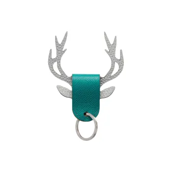 HERMES Calfskin Keychain Bag Accessory Women's Green
