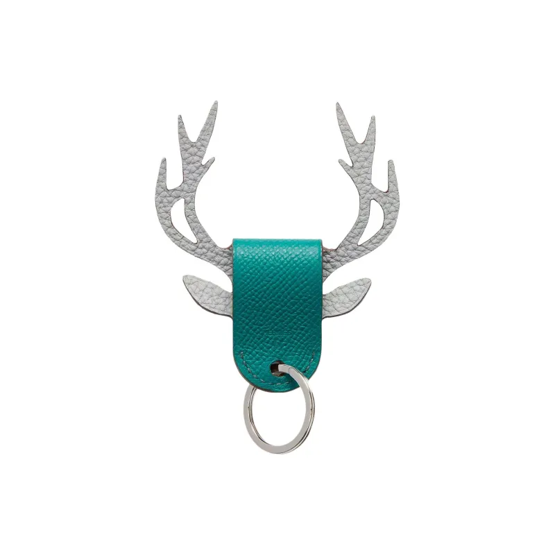 HERMES Calfskin Keychain Bag Accessory Women's Green-0