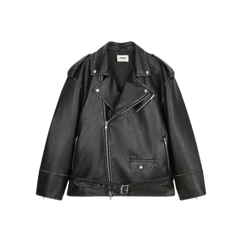 SLY Leather Jackets Women's Black 020-0