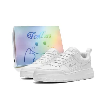 TCELLARS Skateboard Shoes Unisex Low Top White