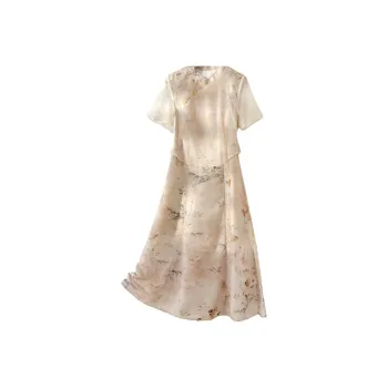 IHIMI Short-Sleeved Dresses Women's Beeswax Yellow