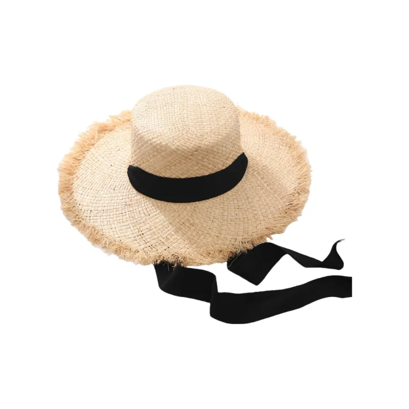 BOOLFEN Raffia Bucket Hats Women's-1
