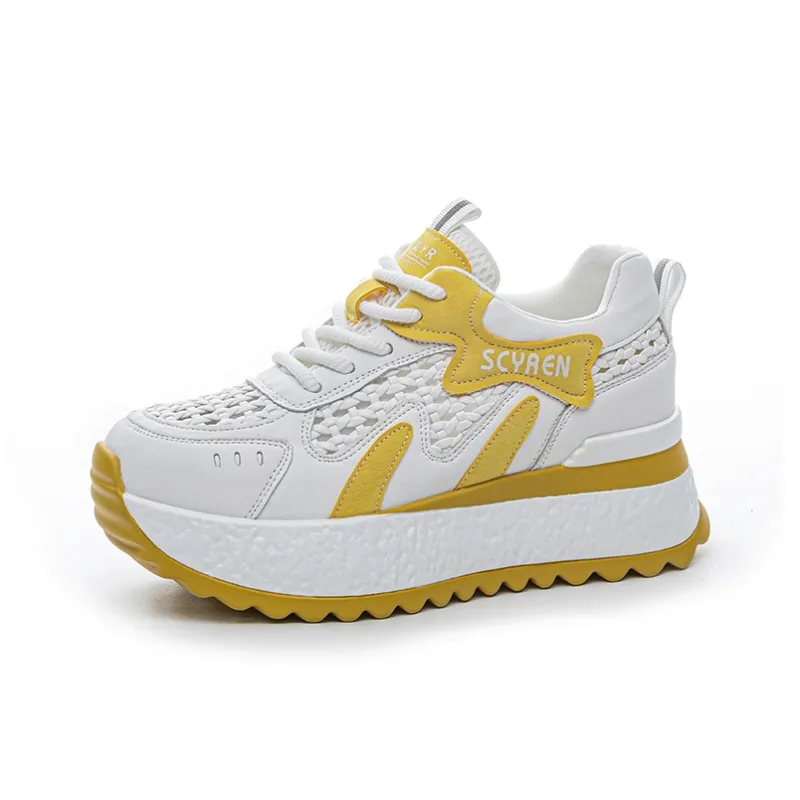 The Mystery Of Glamour Breathable Height Increase Low Top Casual Shoes Women's-0