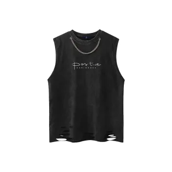 ROBINHOOD Tank Tops Unisex Washed Black