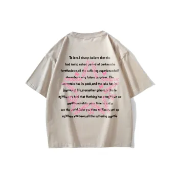 FONDLOOK T-Shirts Unisex Light Beige Apricot