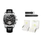 Men's Black Leather Jet Black Dial[Luxury Box]