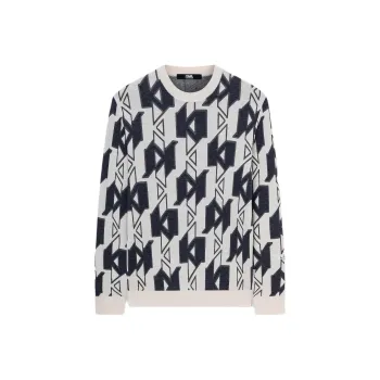 KARL LAGERFELD Sweater Men's Black White