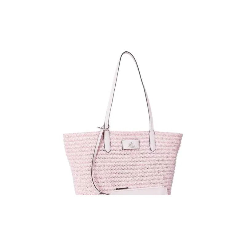 Ralph Lauren Cellulose Handbag, Shoulder Bag Large Size Women's Pink-4