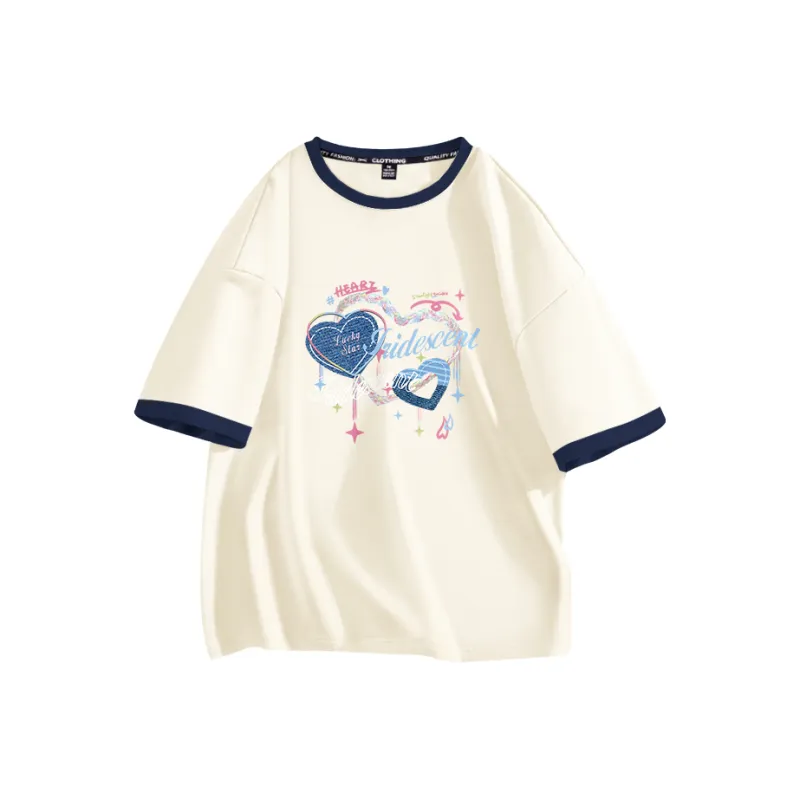 JEANSWEST Drop Shoulder Sleeve T Shirt Women's-16