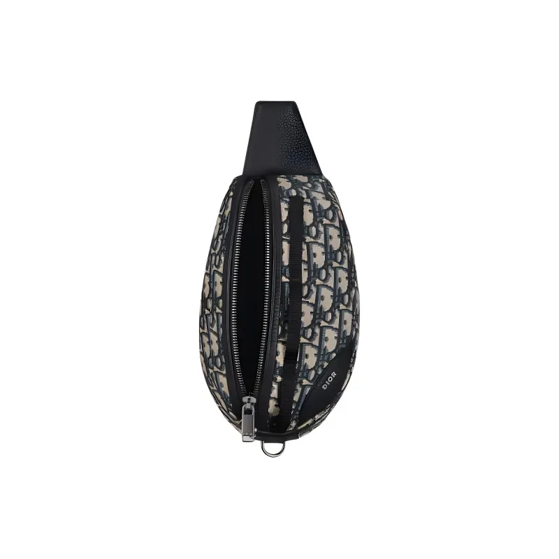 DIOR Scarab Oblique Printed Fabric Crossbody Bag, Shoulder Bag Men's Beige & Black-3
