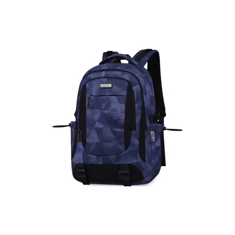 EDISON Repellent Oxford Cloth Backpack Regular Unisex Black Gray/Dark Blue/Black-7