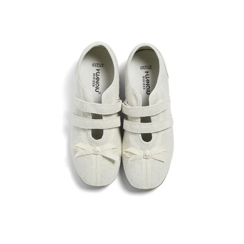 HUANQIU Slip Resistant, Abrasion Resistant, Lightweight Low Top Casual Shoes Women's Beige-5