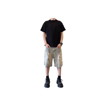 CORNILOT Denim Shorts Unisex Yellow Mud