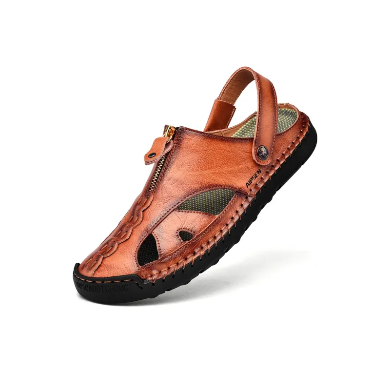 AIPSEN Beach Sandals Men's Brown-2