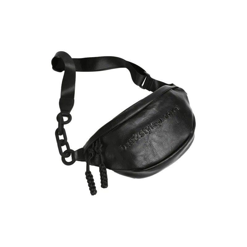 COLINS KEIRS PU Versatile Casual Sports Cycling Shoulder Bag, Crossbody Bag Fanny Pack Regular Unisex Black-1