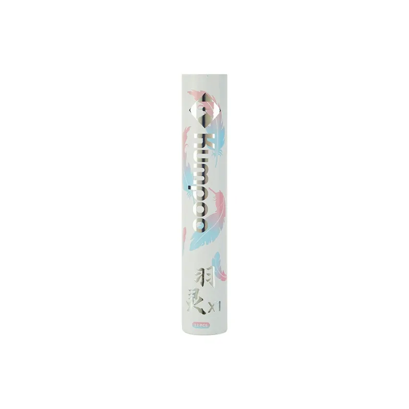 KUMPOO Feather Spirit X1 Goose Feather Shuttlecock 12 Pack Goose Feather Humped Goose Feather Shuttlecocks-0