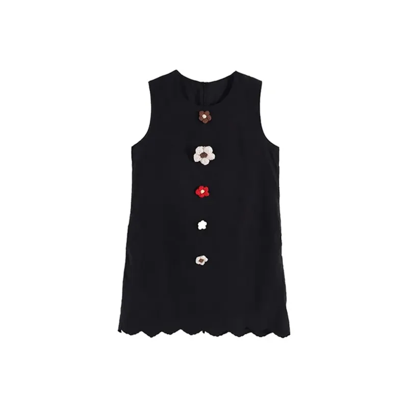 FLIM Sleeveless Dresses Women's Black-0