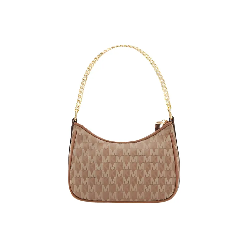 MICHAEL KORS Jet Set Charm Canvas Shoulder Bag Trumpets Women's Brown-1