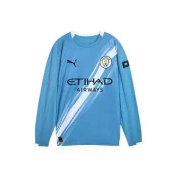 PUMA MCFC Manchester City HOME JERSEY REPLICA LS Soccer Jersey Men's Light Blue