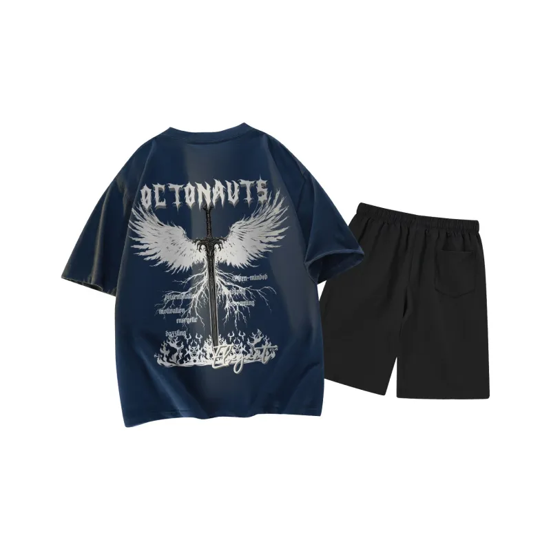 Small Columns Under The Sea Clothing Sets Unisex-8