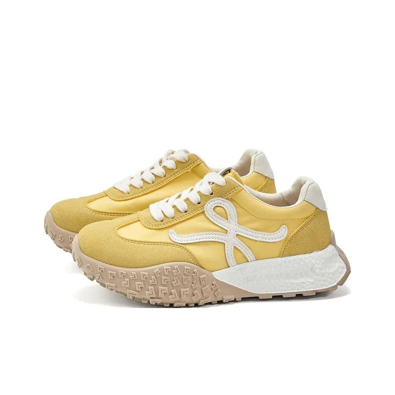 La Chapelle Wear resistant, Lightweight, Breathable, And Non slip. Low Top Casual Shoes Women's Lemon-5
