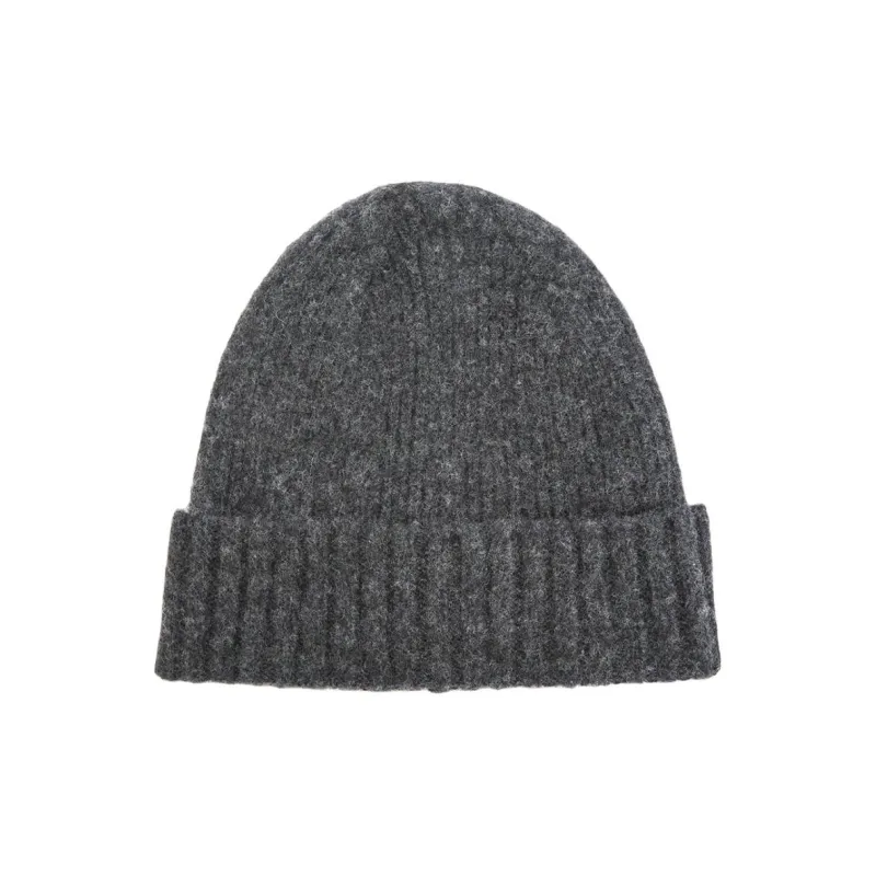 HOWLING STAR Lambswool Beanies Unisex Dark Gray-0
