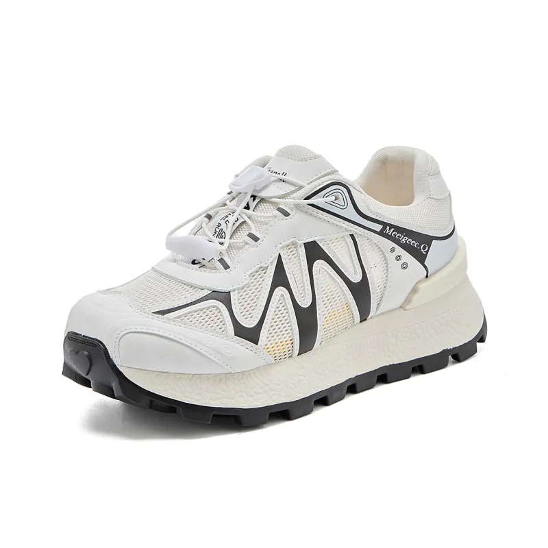 La Chapelle Low Top Chunky Sneakers Women's White-0