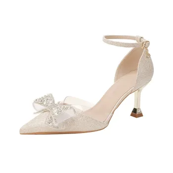 KATHRYN WILSON Slim Heel High Heels 7cm Women's Champagne